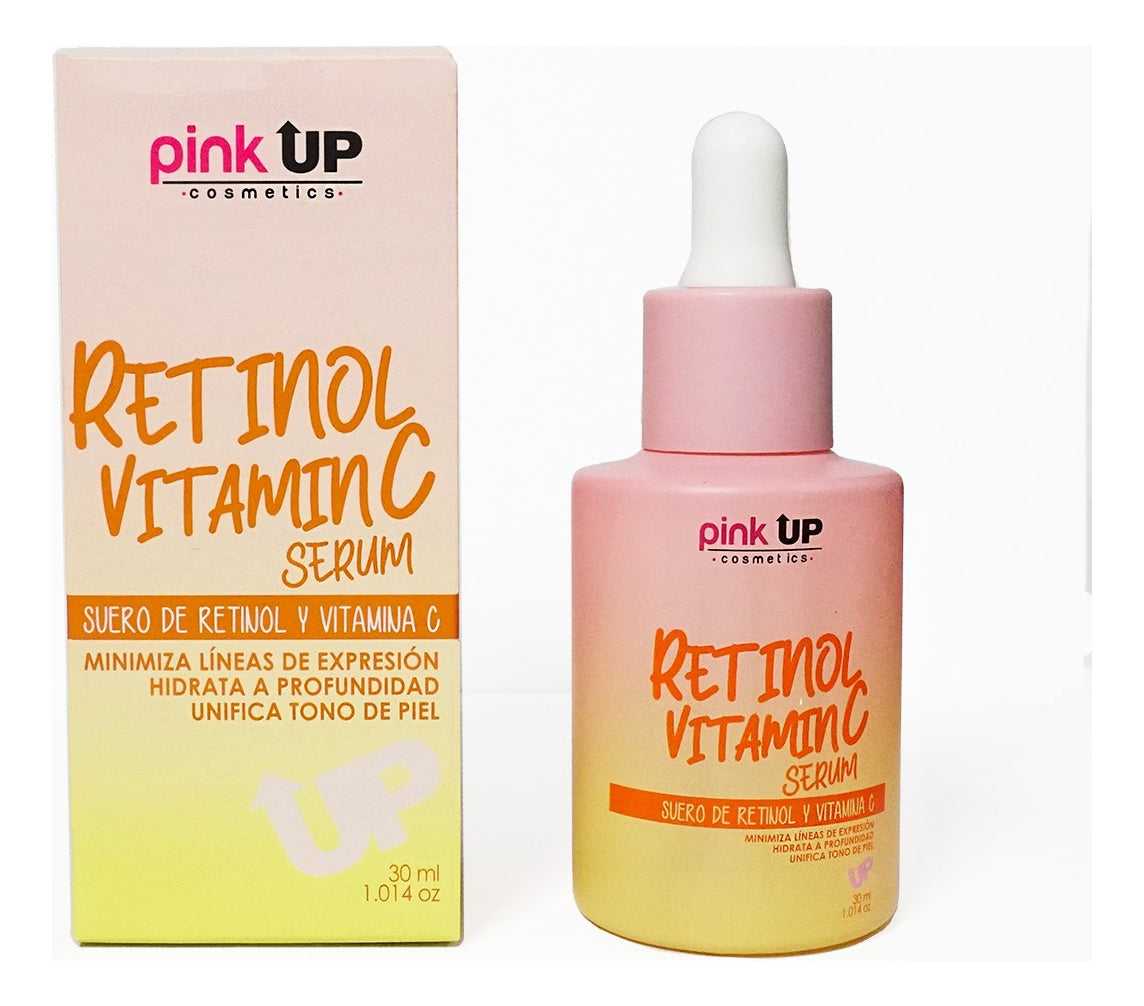 Pink Up, Suero Retinol Y Vitamina C, Reduce Y Evita Manchas Momento De Aplicación Día/noche Tipo De Piel Todo Tipo De Piel