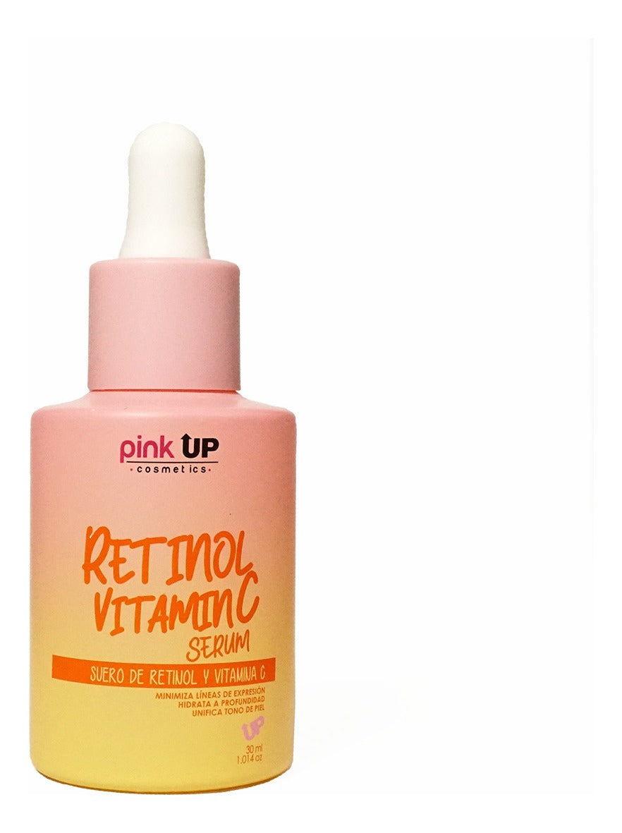Pink Up, Suero Retinol Y Vitamina C, Reduce Y Evita Manchas Momento De Aplicación Día/noche Tipo De Piel Todo Tipo De Piel