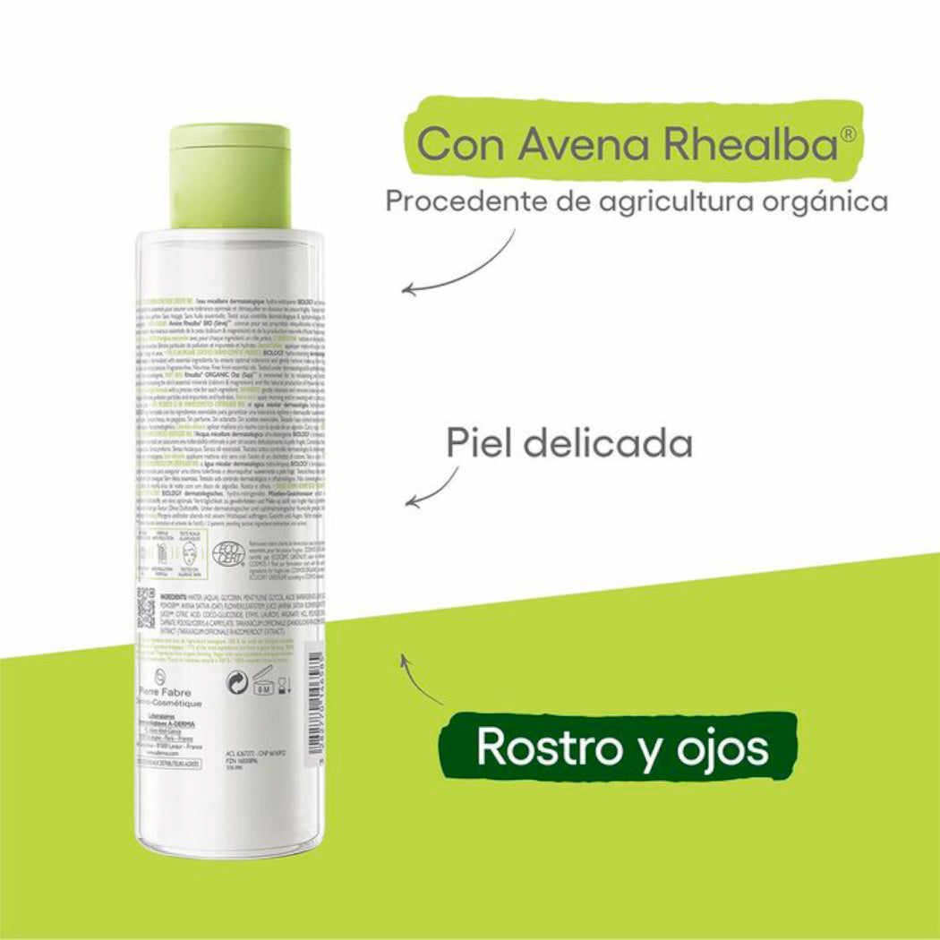 A-derma Biology Agua Micelar 200 Ml | Limpia E Hidrata Día/noche Todo Tipo De Piel