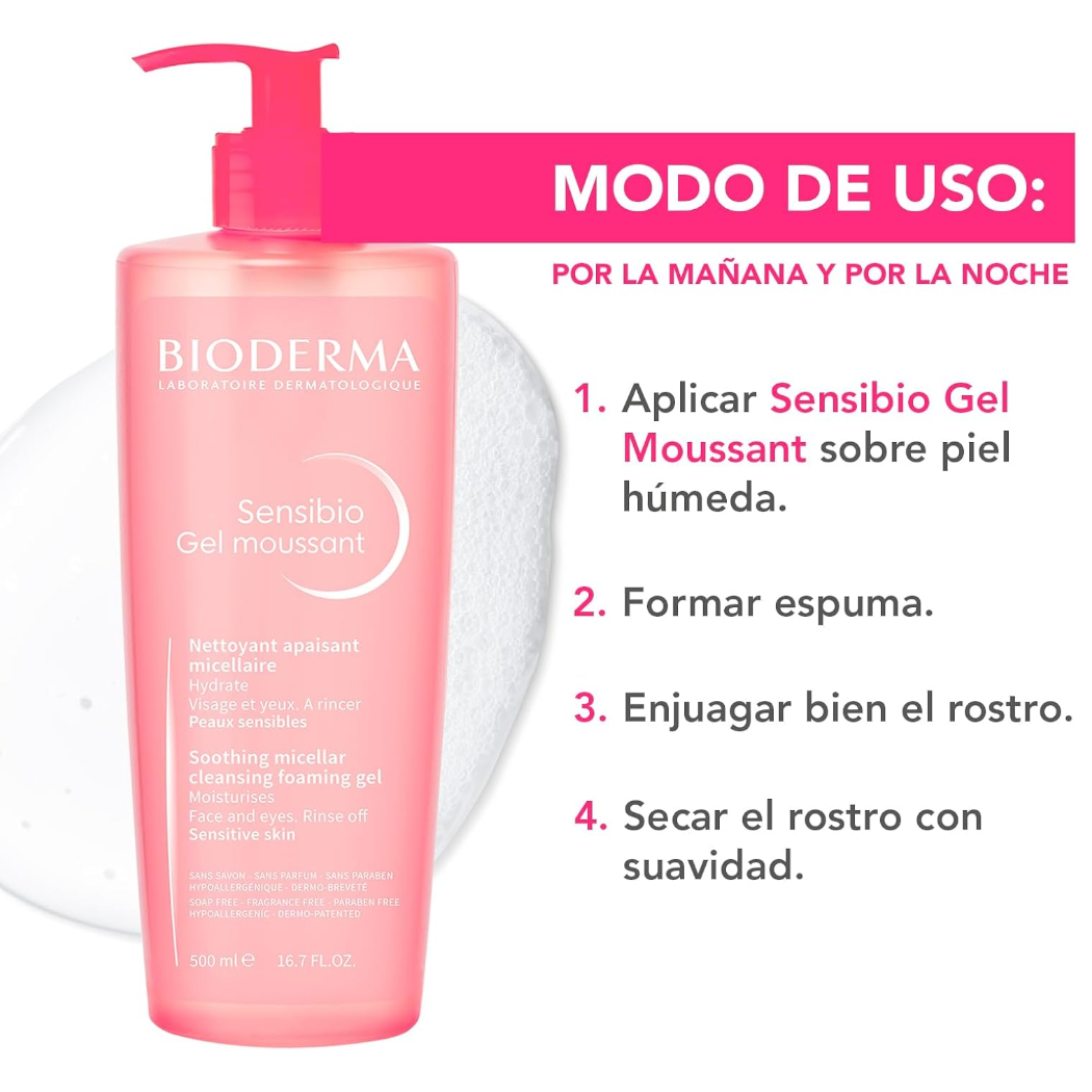Bioderma Sensibio Gel Moussant limpiador 500ml.