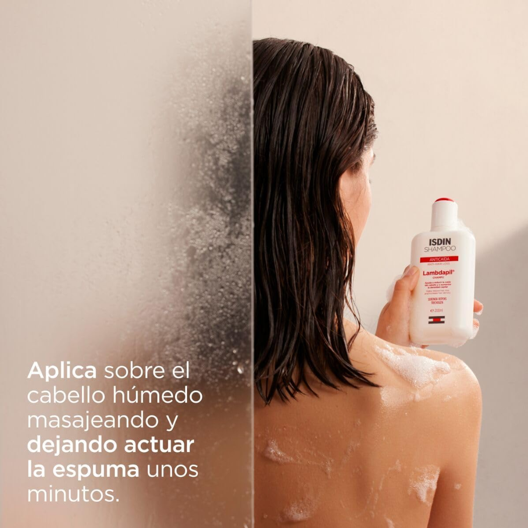 ISDIN Lambdapil Shampoo Anticaída y Estimula el Crecimiento Capilar 200ml