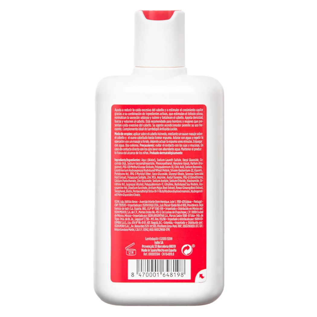 ISDIN Lambdapil Shampoo Anticaída y Estimula el Crecimiento Capilar 200ml