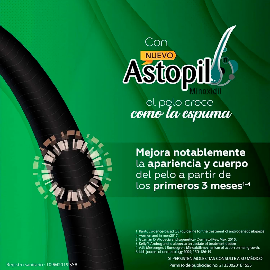 Astopil Minoxidil 5% Tratamiento para Alopecia 15gr