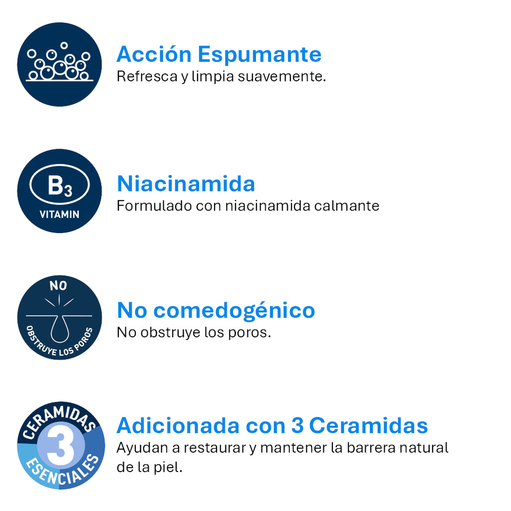 CeraVe Gel Limpiador Espumoso Diario para Piel Mixta 473ml