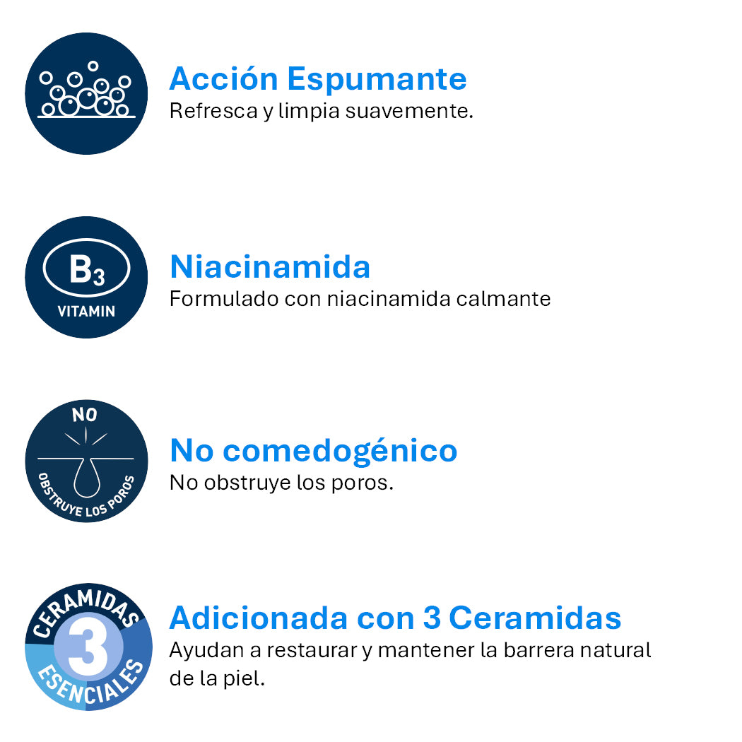 CeraVe Gel Limpiador Espumoso Diario para Piel Mixta 473ml