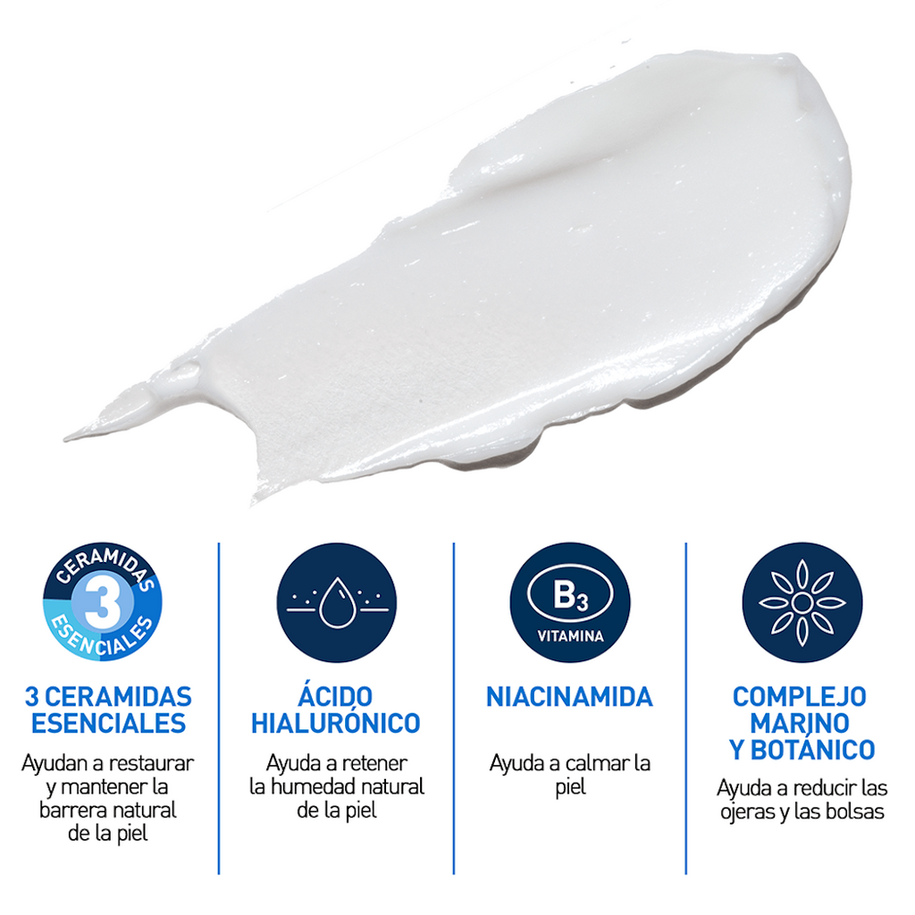 CeraVe Crema Reparadora para Contorno de Ojos, Bolsas y Ojeras 14gr