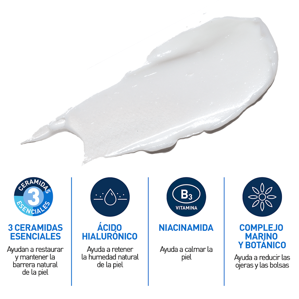 CeraVe Crema Reparadora para Contorno de Ojos, Bolsas y Ojeras 14gr