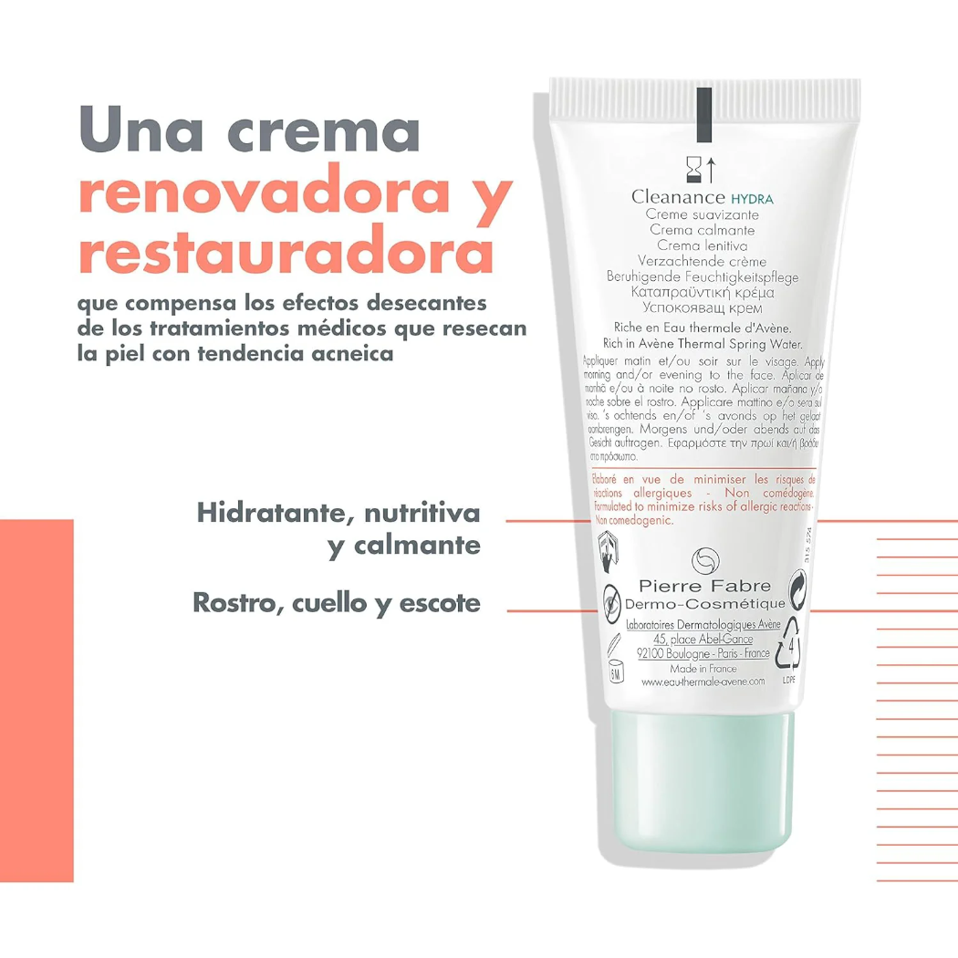 Avene Cleanance Hydra Crema Hidratante Facial Calmante 40ml