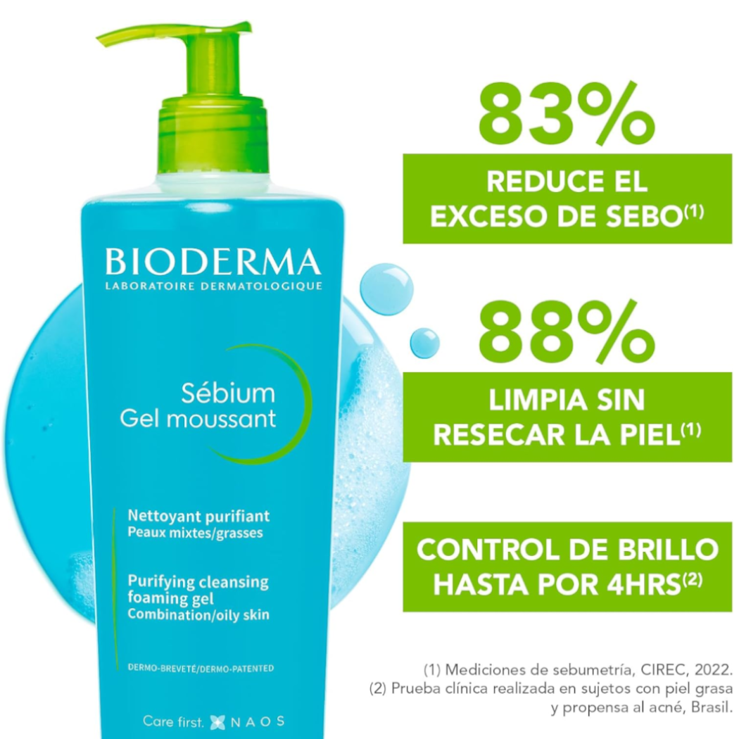 Bioderma Sébium Gel Moussant Limpiador Facial 500ML