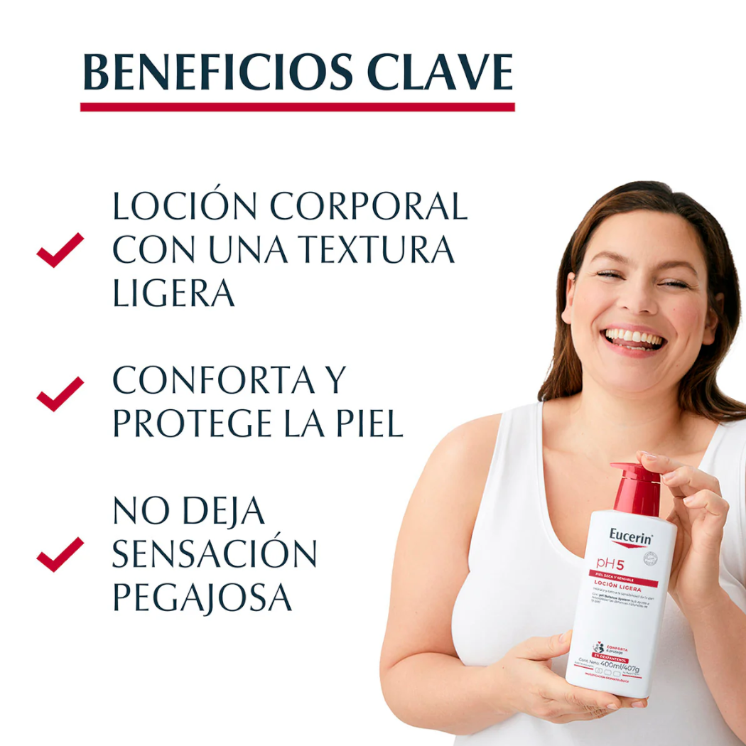 Eucerin pH5 Loción Hidratante para Piel Seca y Sensible 400ml