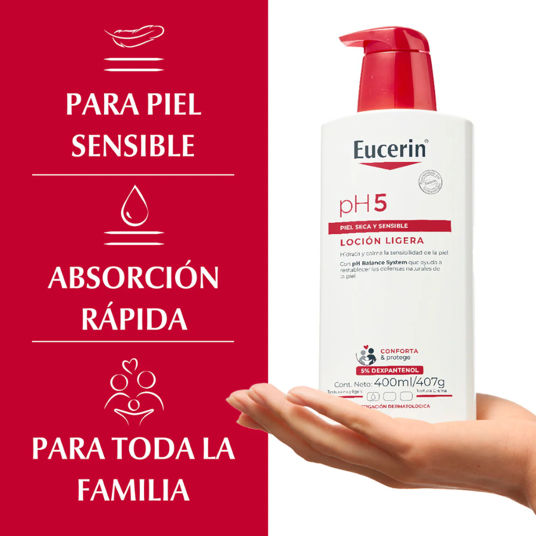 Eucerin pH5 Loción Hidratante para Piel Seca y Sensible 400ml