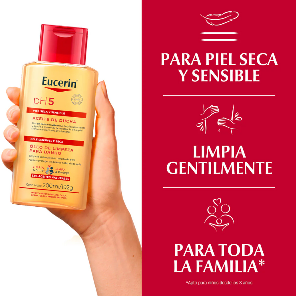 Eucerin Ph5 Aceite de Ducha para Piel Sensible o Seca 200 ml