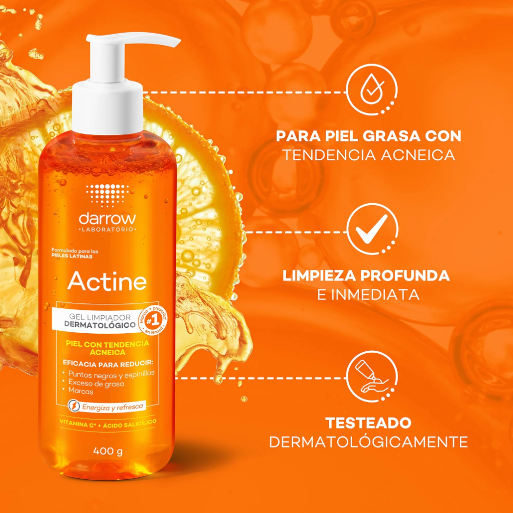 Darrow Actine Gel Limpiador Facial con Vitamina C 400ml