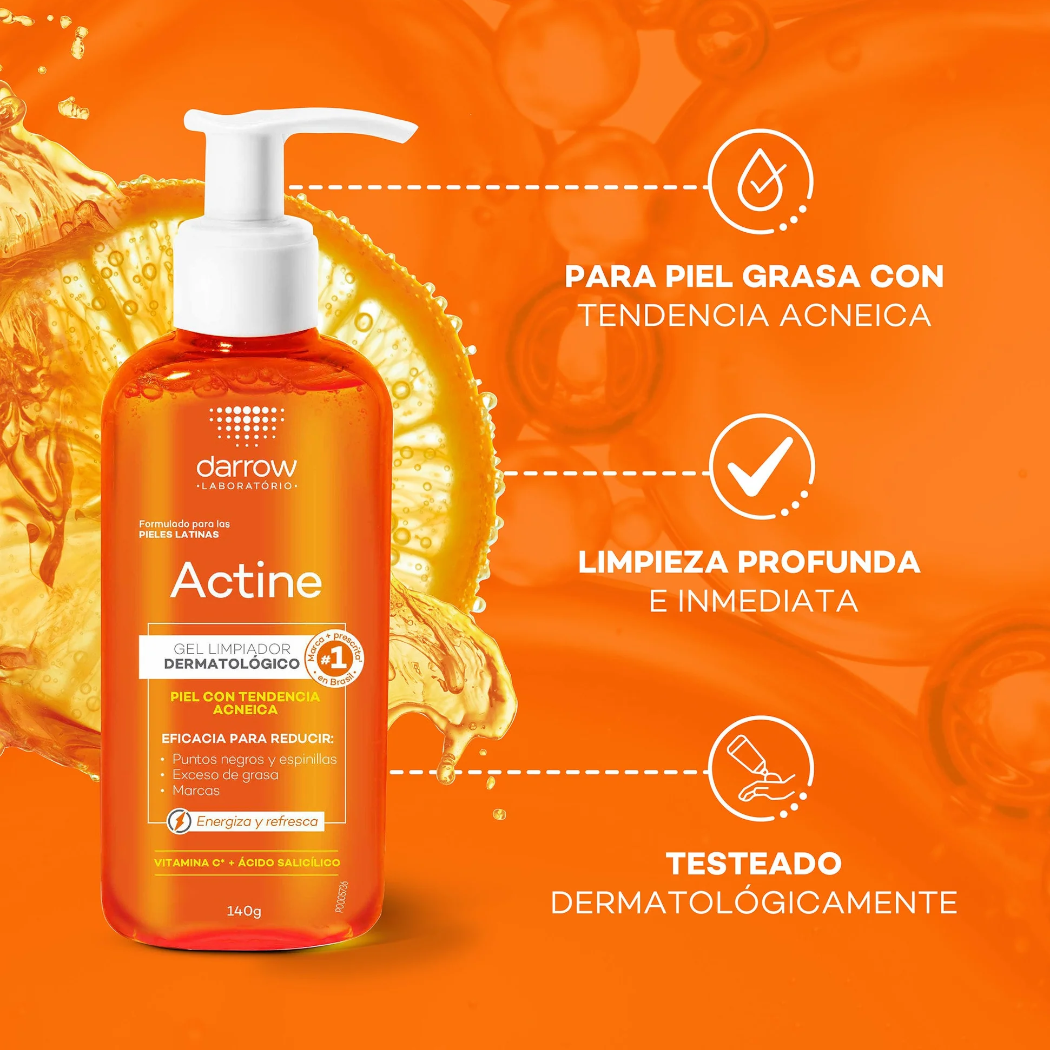 Darrow Actine Gel Limpiador Facial con Vitamina C 140ml