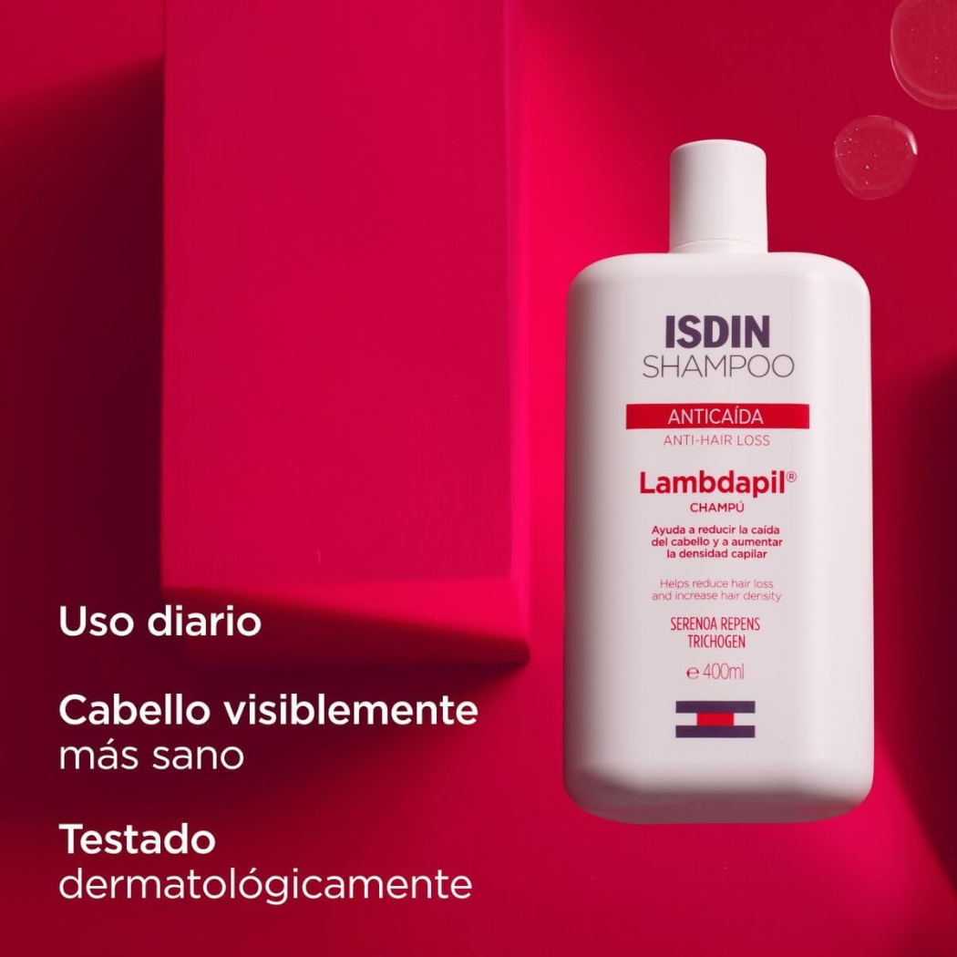ISDIN Lambdapil Shampoo Anticaída y Estimula el Crecimiento Capilar 200ml