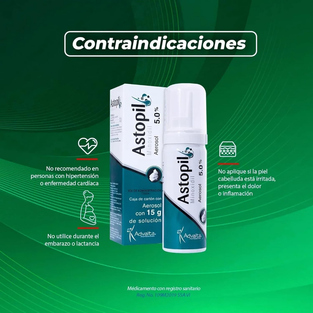 Astopil Minoxidil 5% Tratamiento para Alopecia 15gr