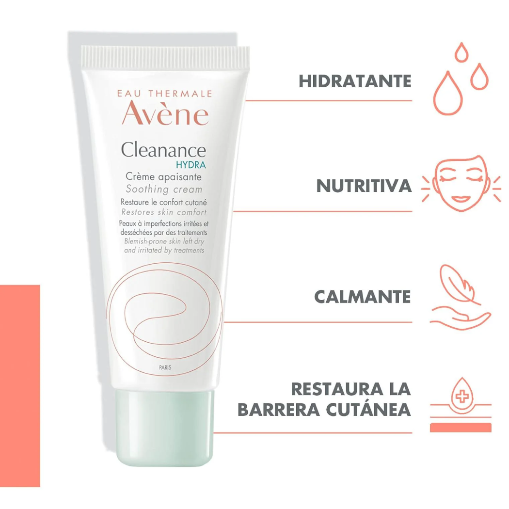 Avene Cleanance Hydra Crema Hidratante Facial Calmante 40ml