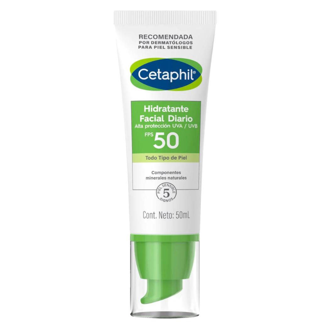 Cetaphil Hidratante Facial Diario con Protección FPS 50 UVB y UVA 50ml