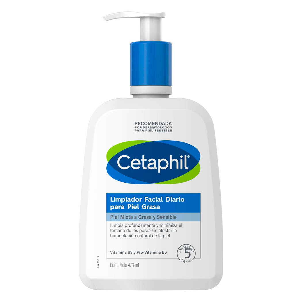 CETAPHIL limpiador facial Diario para piel grasa 473ml