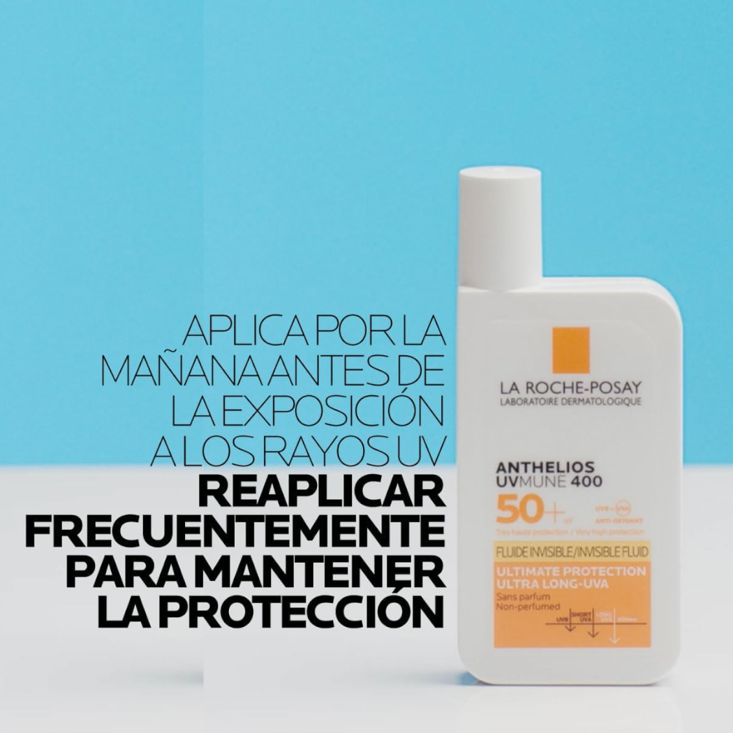 La Roche-Posay Anthelios UVMUNE Fluido Invisible FPS 50+ Protector Solar Facial 50ml