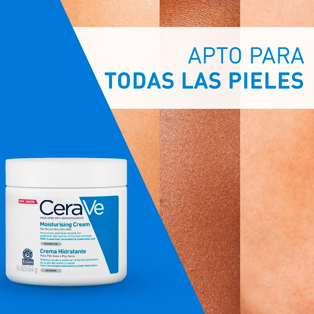 CeraVe Crema Hidratante Diaria para Piel Seca 454gr