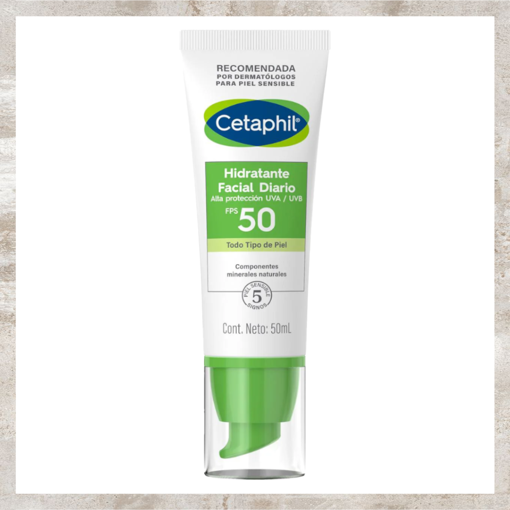 Cetaphil Hidratante Facial Diario con Protección FPS 50 UVB y UVA 50ml